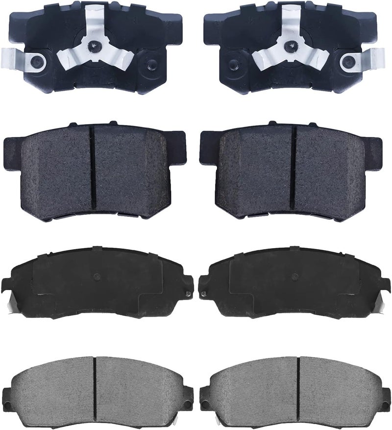 EXPPOWER Replacement for Front & Rear Ceramic Disc Brake Pads Set 2007-2011 Honda CR-V 2010-2012 Acura RDX - Image 1